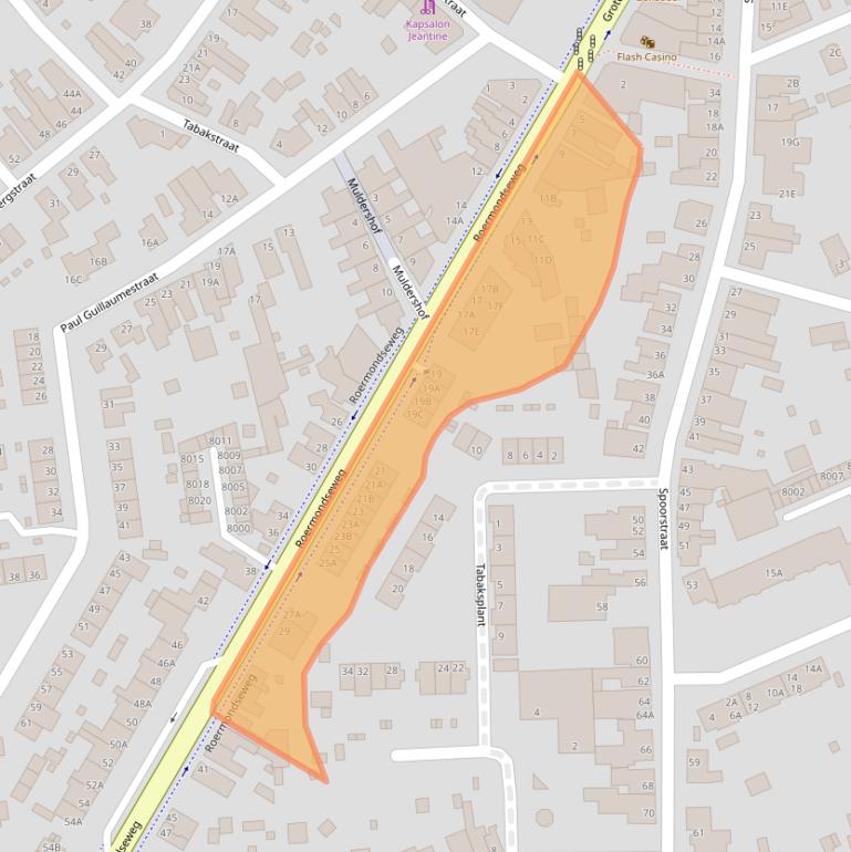 Kaart van postcodegebied 5931EA.