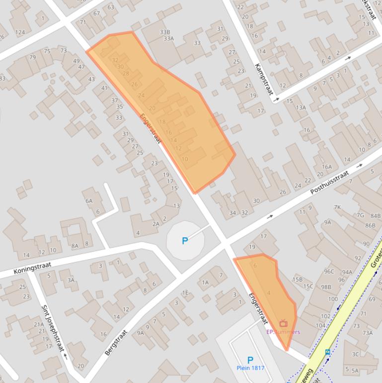 Kaart van postcodegebied 5931EL.