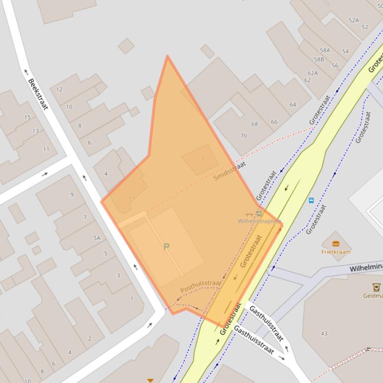 Kaart van postcodegebied 5931EP.