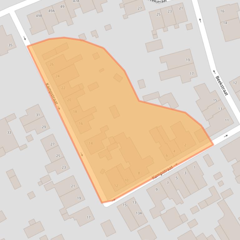 Kaart van postcodegebied 5931EV.