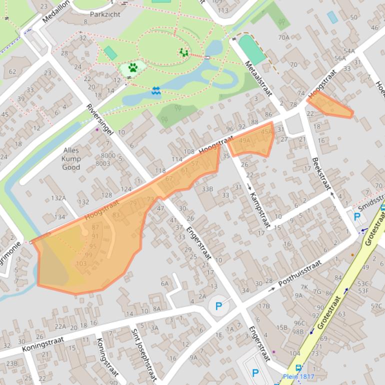 Kaart van postcodegebied 5931GB.