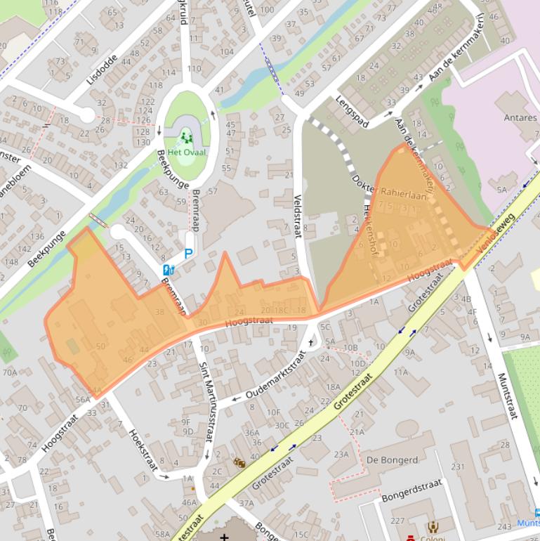 Kaart van postcodegebied 5931GC.