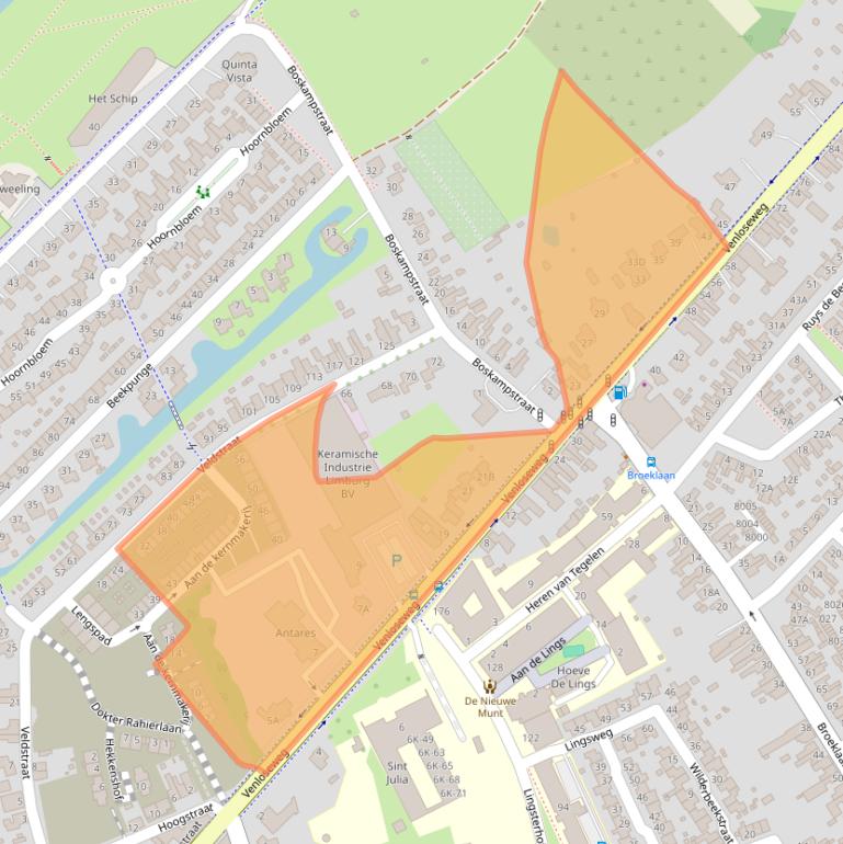 Kaart van postcodegebied 5931GR.