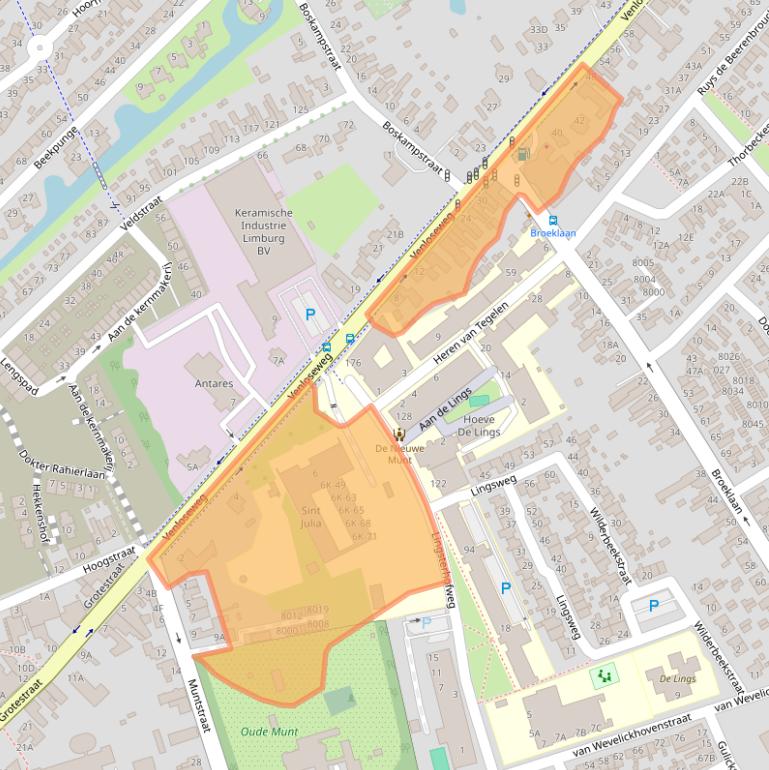 Kaart van postcodegebied 5931GT.