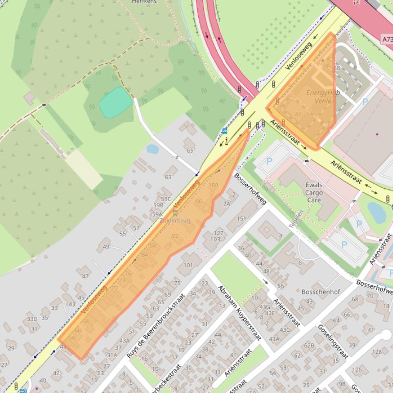 Kaart van postcodegebied 5931GV.