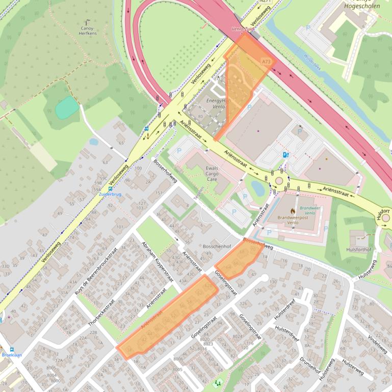 Kaart van postcodegebied 5931HP.