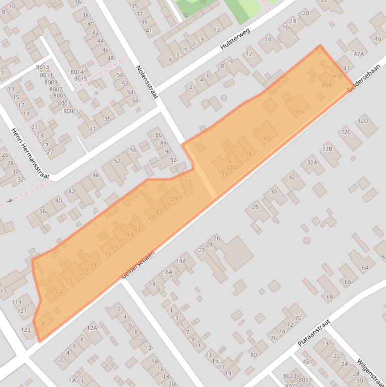 Kaart van postcodegebied 5931JL.