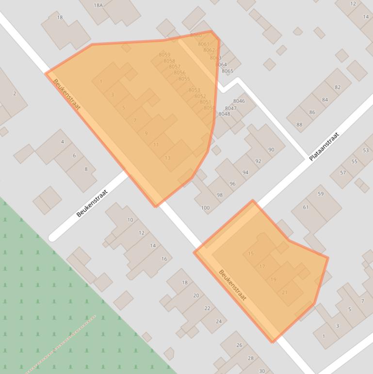 Kaart van postcodegebied 5931KE.