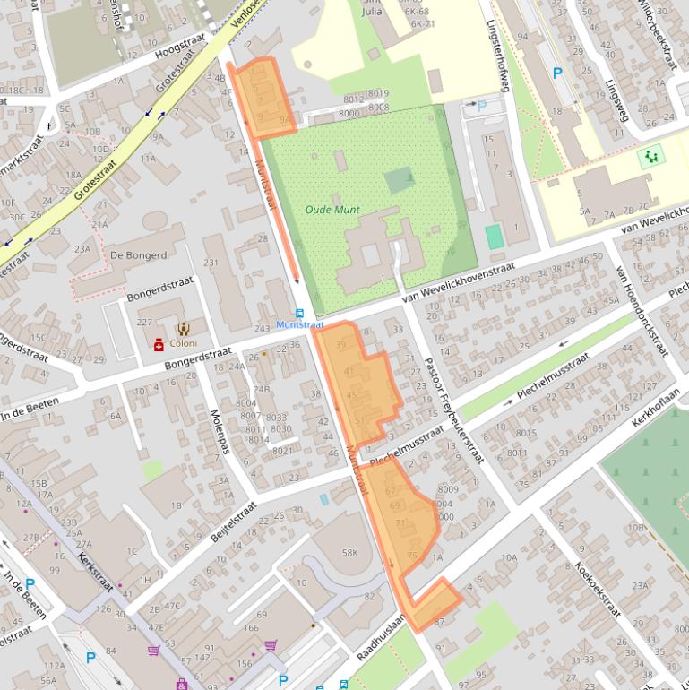 Kaart van postcodegebied 5931LS.