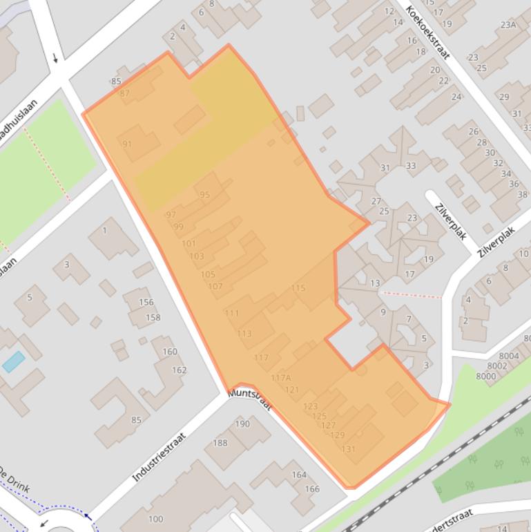 Kaart van postcodegebied 5931LT.