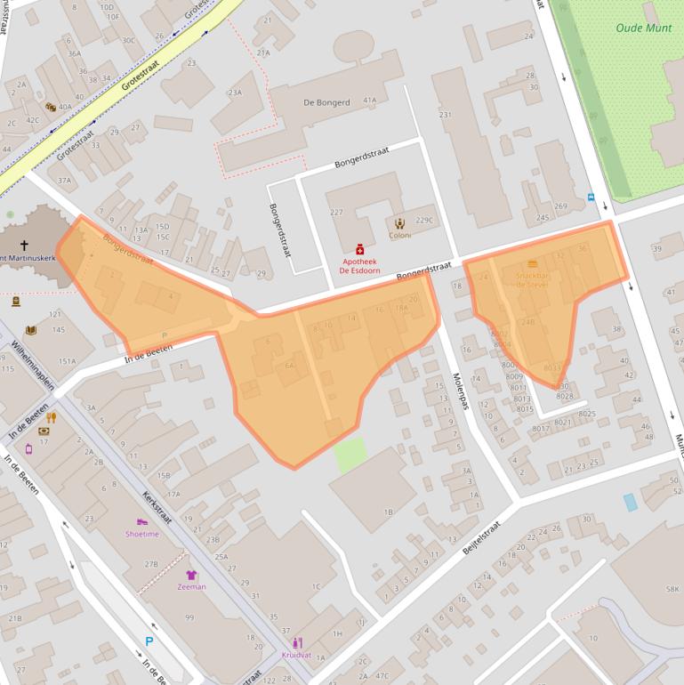 Kaart van postcodegebied 5931NG.