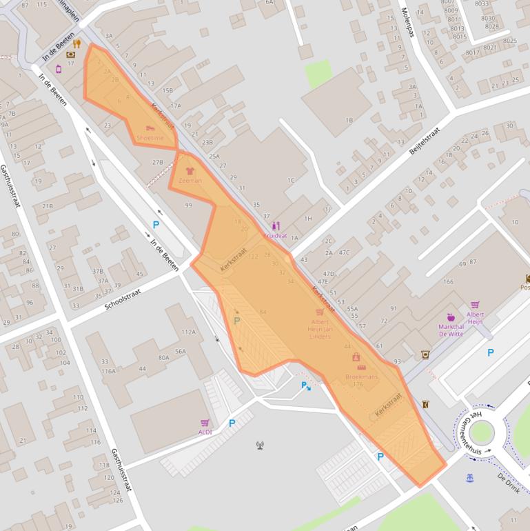 Kaart van postcodegebied 5931NN.