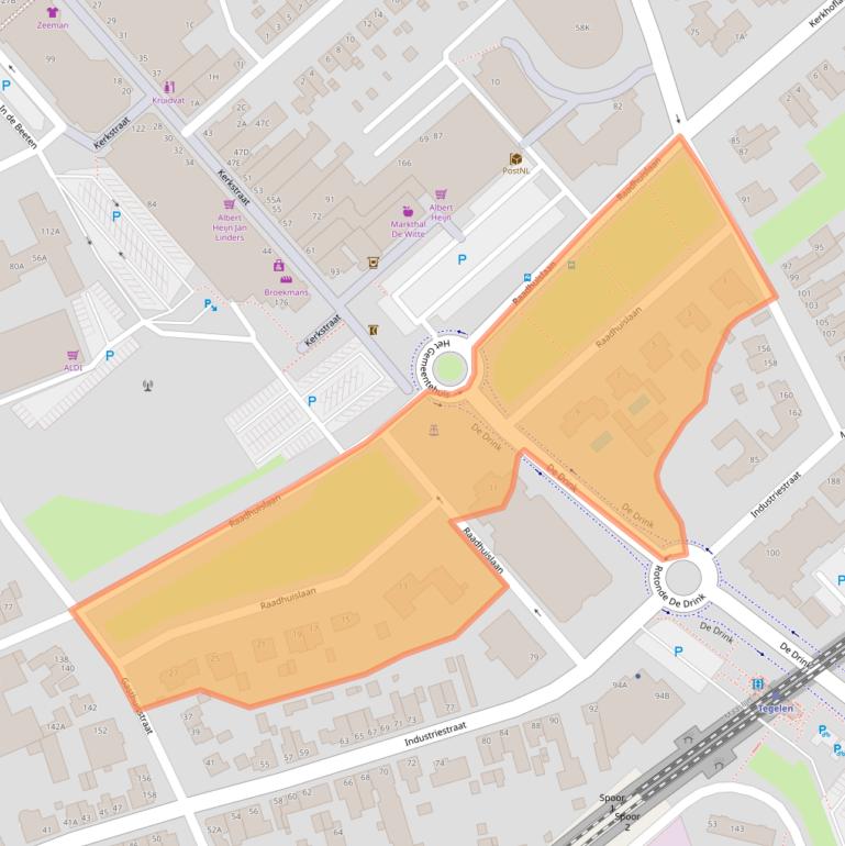 Kaart van postcodegebied 5931NR.