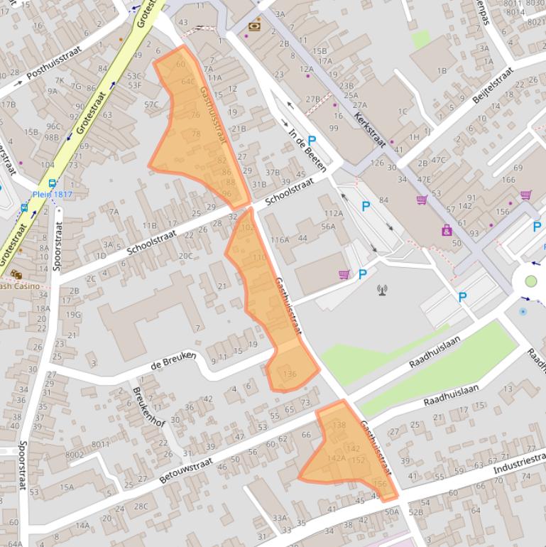 Kaart van postcodegebied 5931NW.