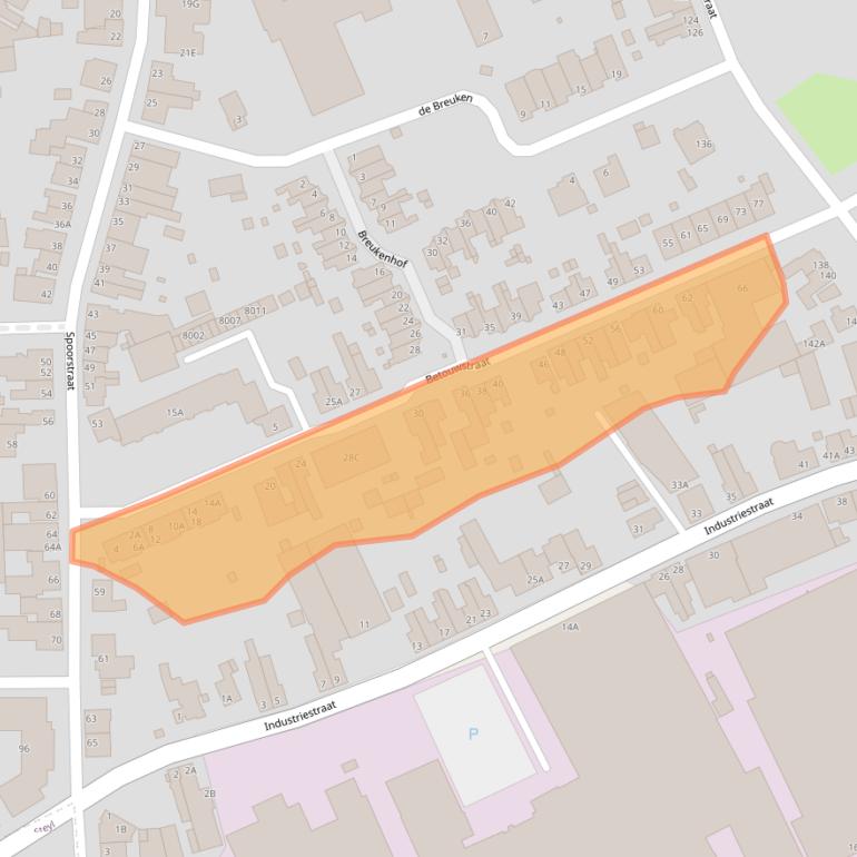 Kaart van postcodegebied 5931PE.