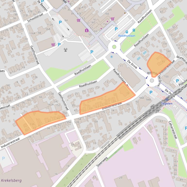 Kaart van postcodegebied 5931PH.