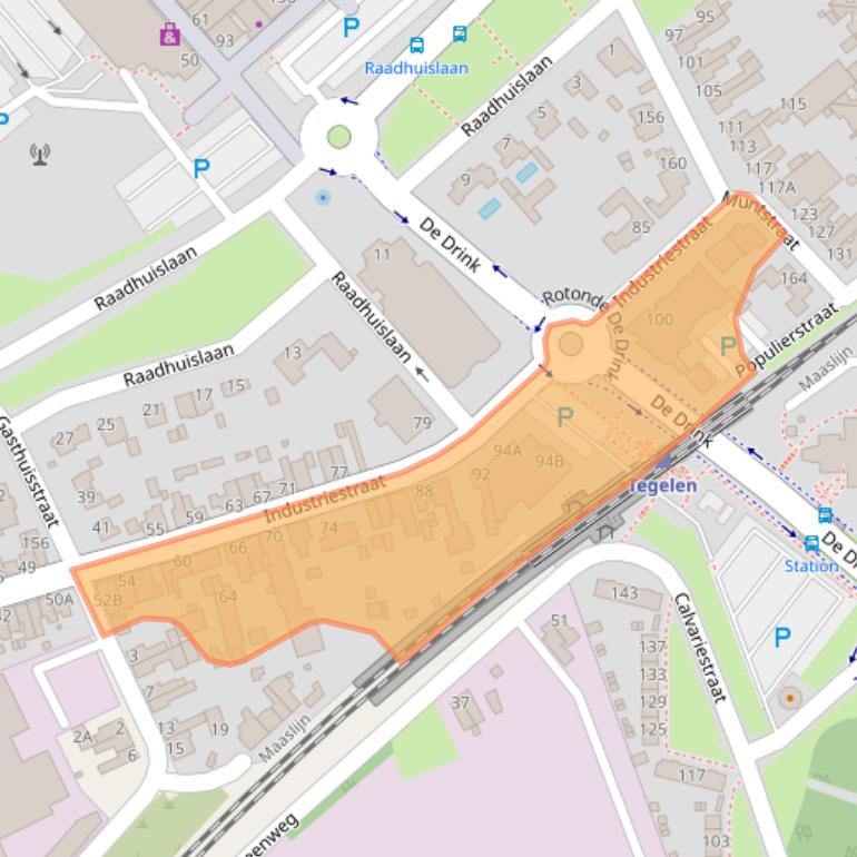 Kaart van postcodegebied 5931PK.