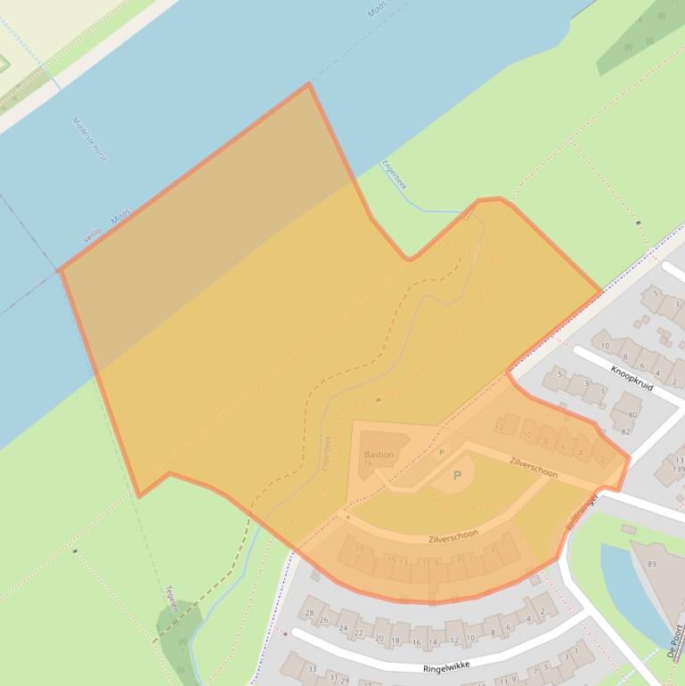 Kaart van postcodegebied 5931SB.