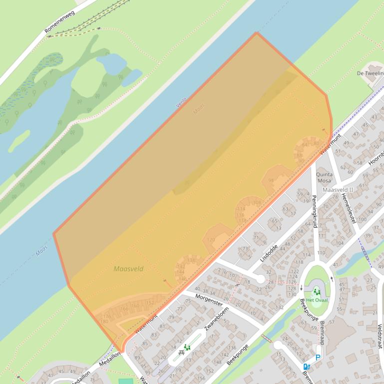 Kaart van postcodegebied 5931TL.