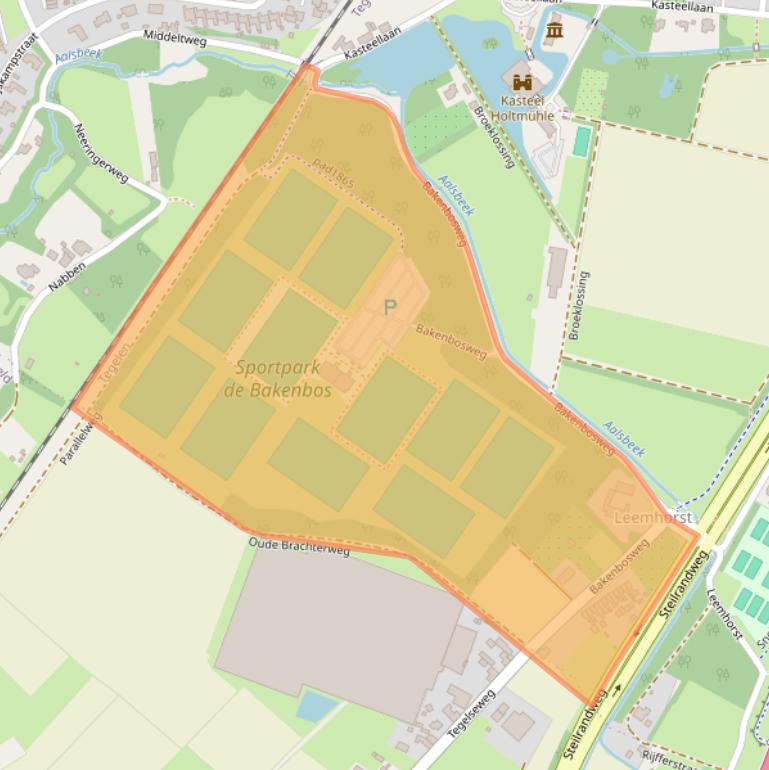 Kaart van postcodegebied 5932AH.