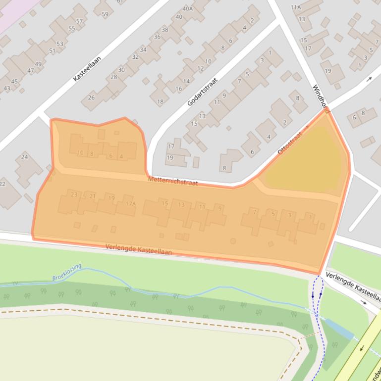 Kaart van postcodegebied 5932AW.