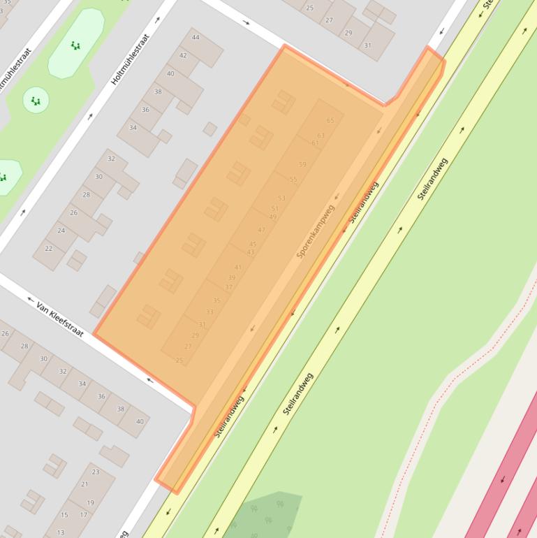 Kaart van postcodegebied 5932BJ.