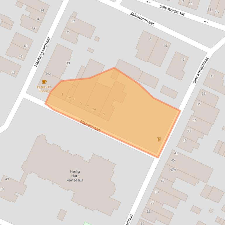 Kaart van postcodegebied 5932BR.