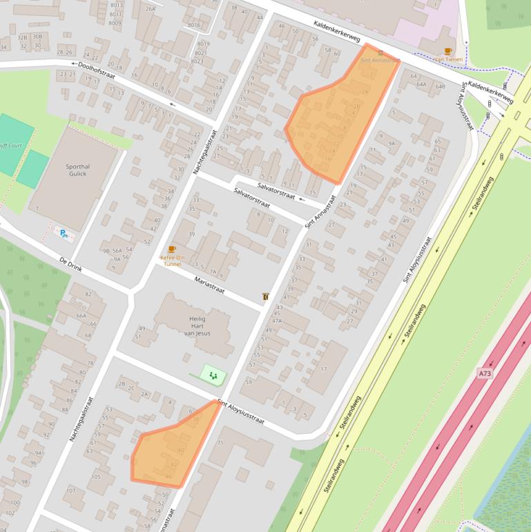 Kaart van postcodegebied 5932BW.