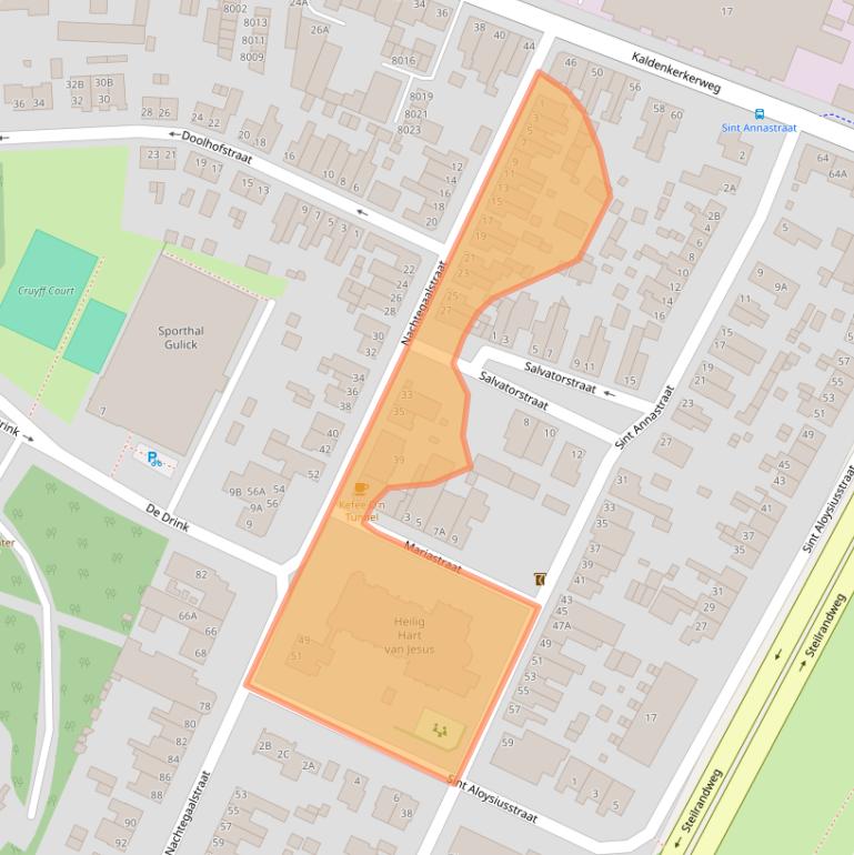 Kaart van postcodegebied 5932CA.