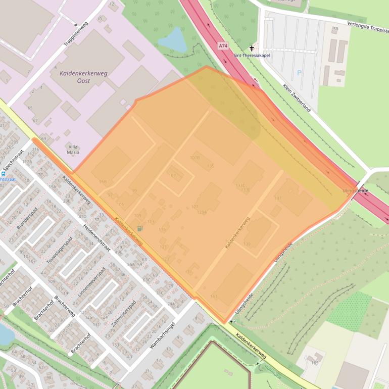 Kaart van postcodegebied 5932DA.