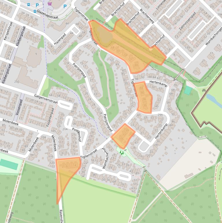 Kaart van postcodegebied 5932GH.