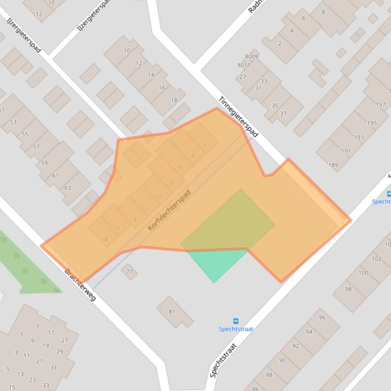 Kaart van postcodegebied 5932RG.