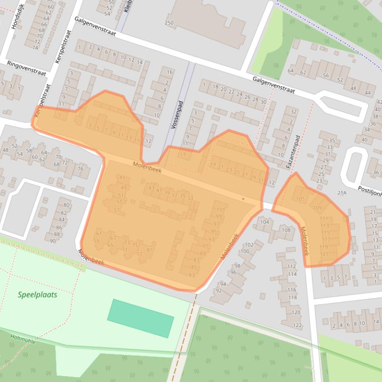 Kaart van postcodegebied 5932SN.