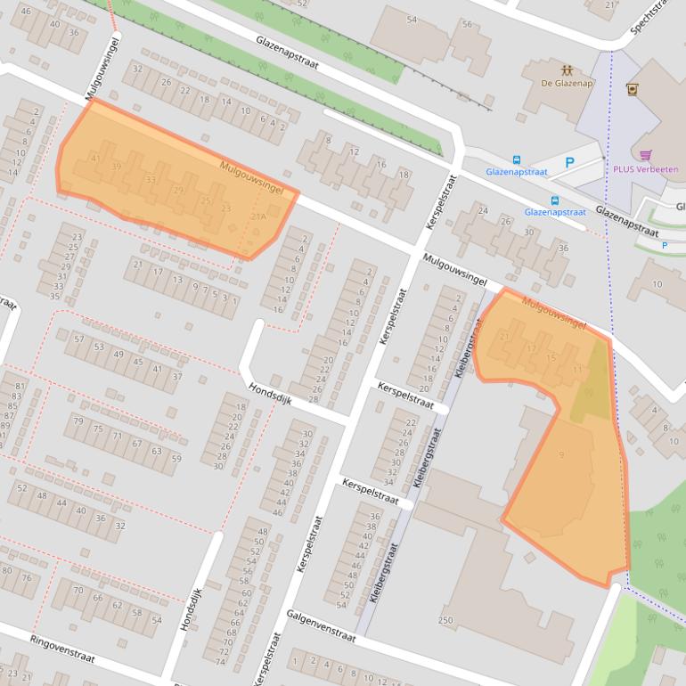 Kaart van postcodegebied 5932TP.
