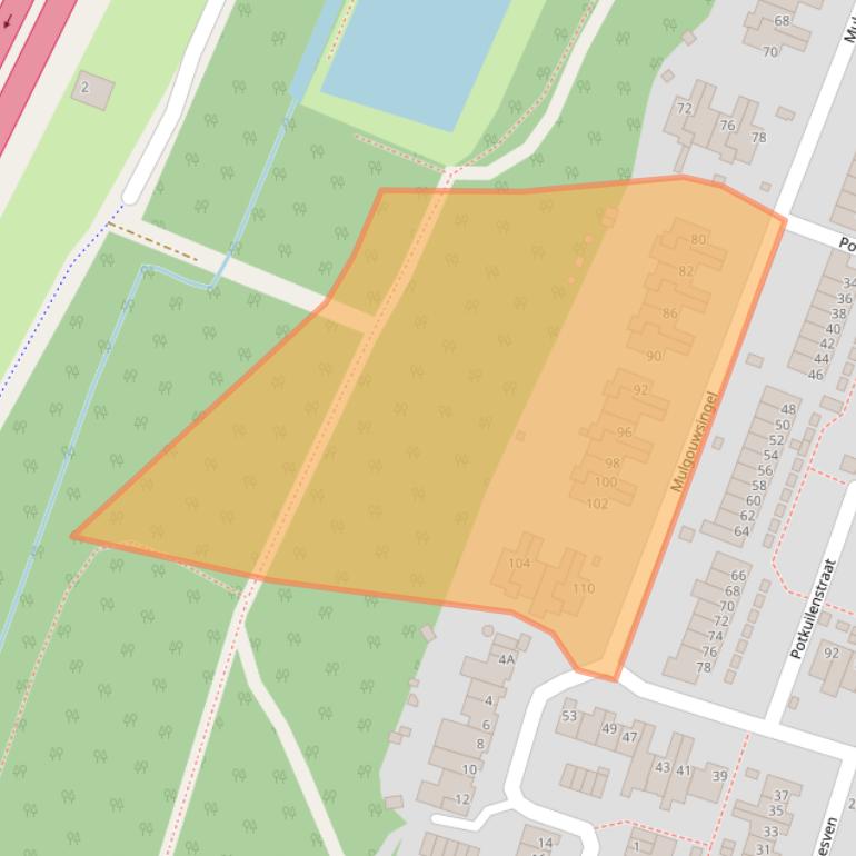 Kaart van postcodegebied 5932TT.