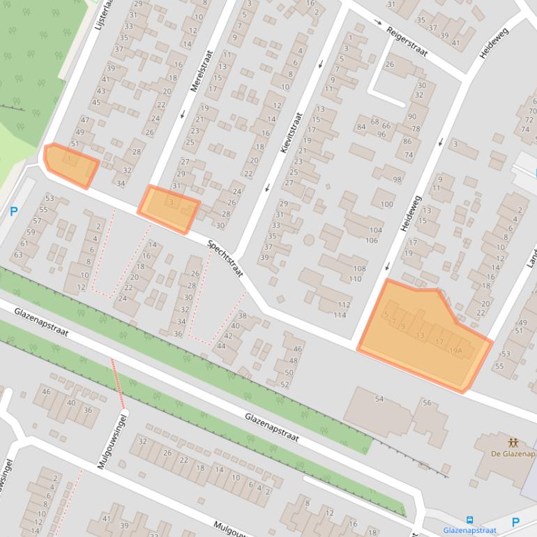 Kaart van postcodegebied 5932VC.