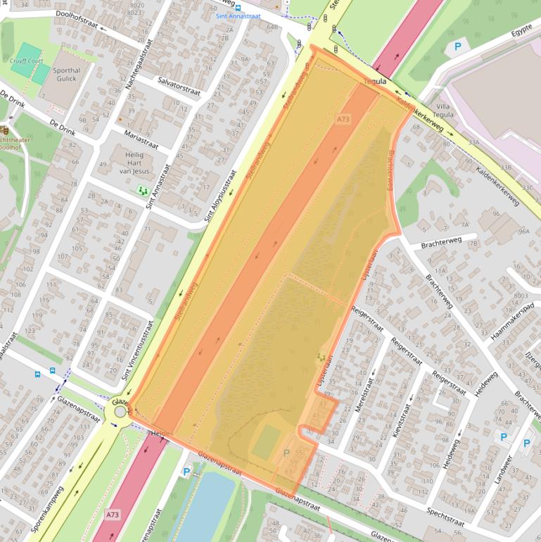 Kaart van postcodegebied 5932VT.