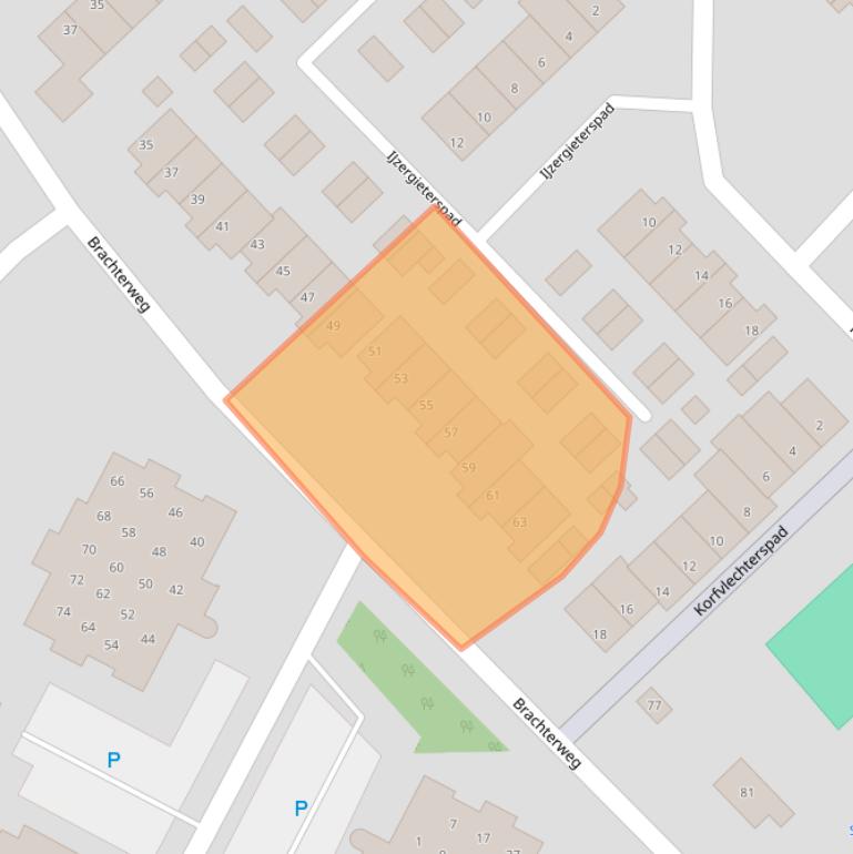 Kaart van postcodegebied 5932XG.