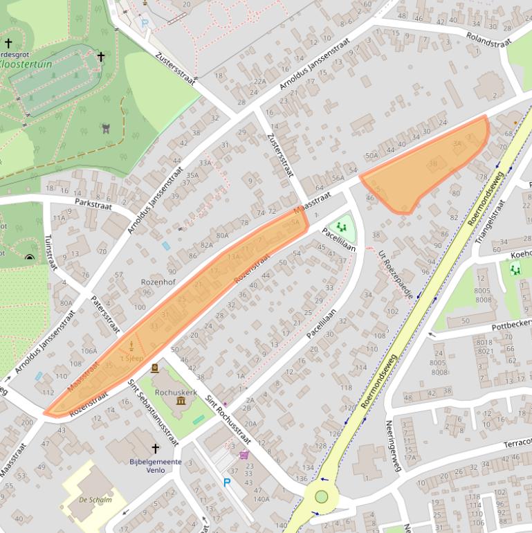 Kaart van postcodegebied 5935AJ.