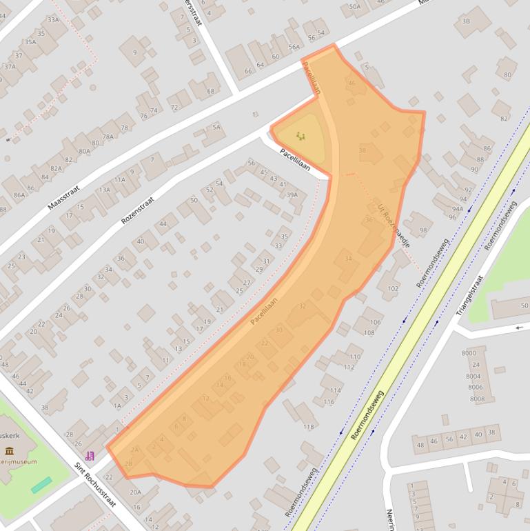 Kaart van postcodegebied 5935AR.