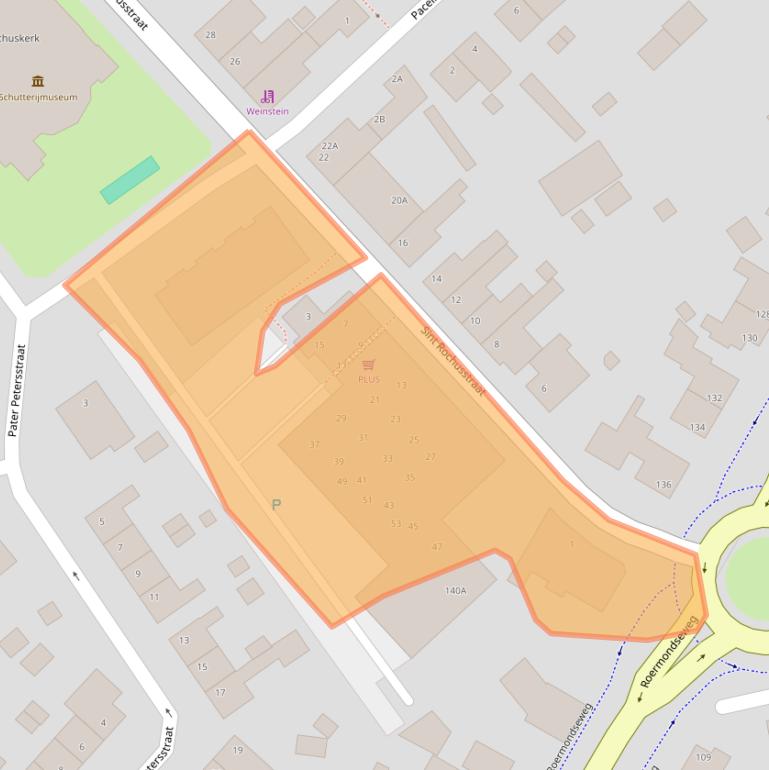 Kaart van postcodegebied 5935AS.