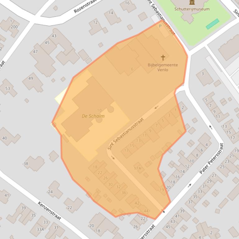 Kaart van postcodegebied 5935AX.