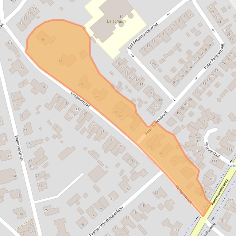 Kaart van postcodegebied 5935BB.