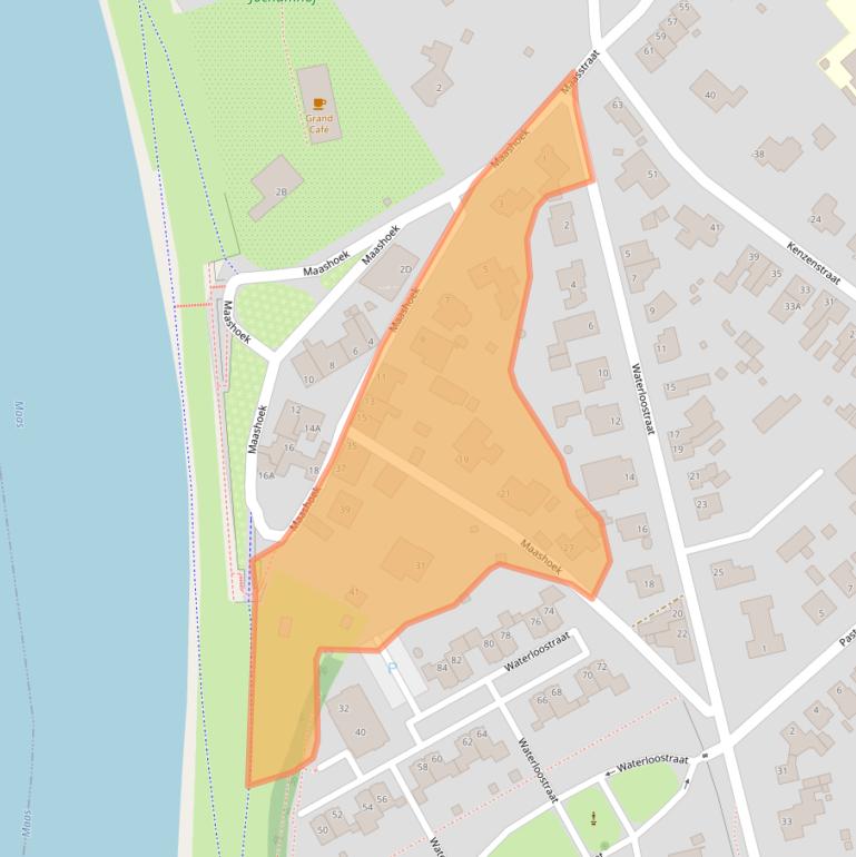 Kaart van postcodegebied 5935BH.