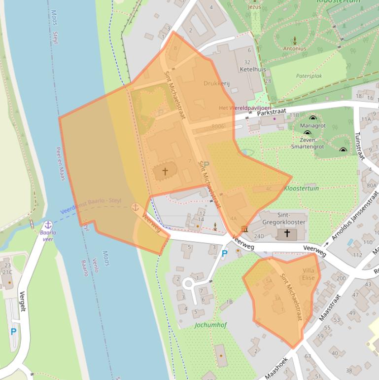 Kaart van postcodegebied 5935BL.