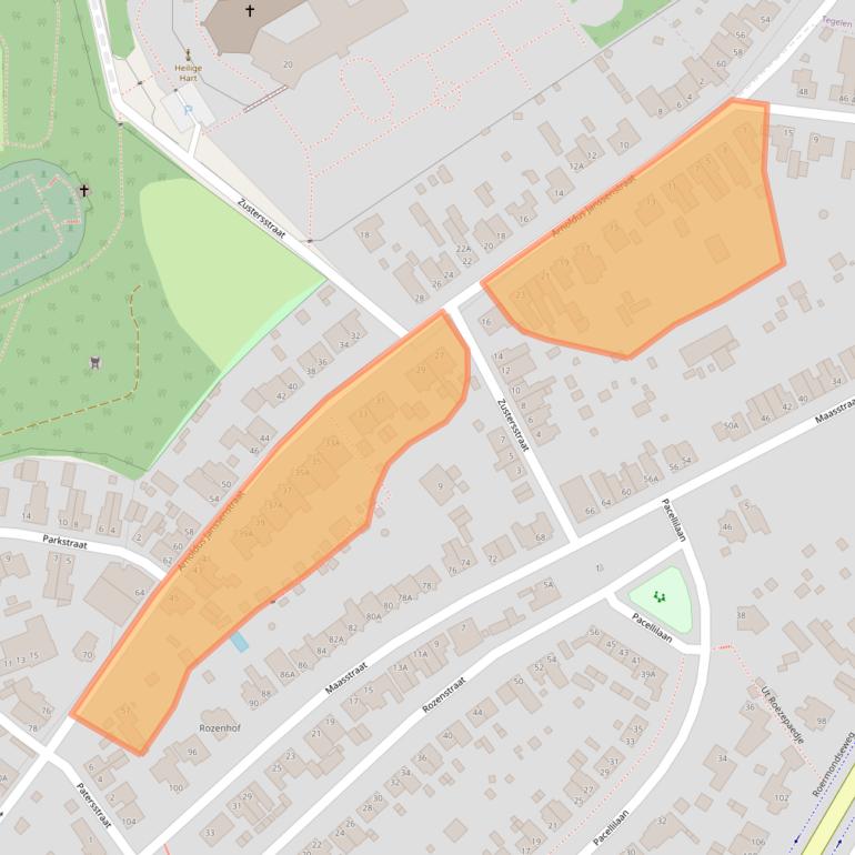 Kaart van postcodegebied 5935BR.