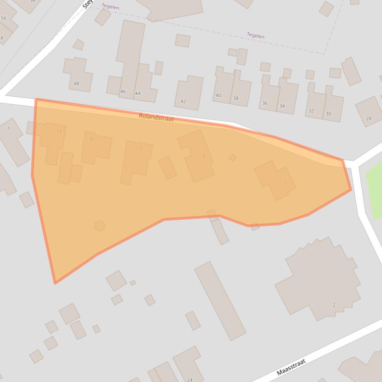 Kaart van postcodegebied 5935BV.