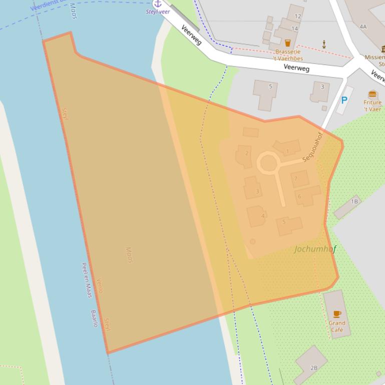 Kaart van postcodegebied 5935BZ.