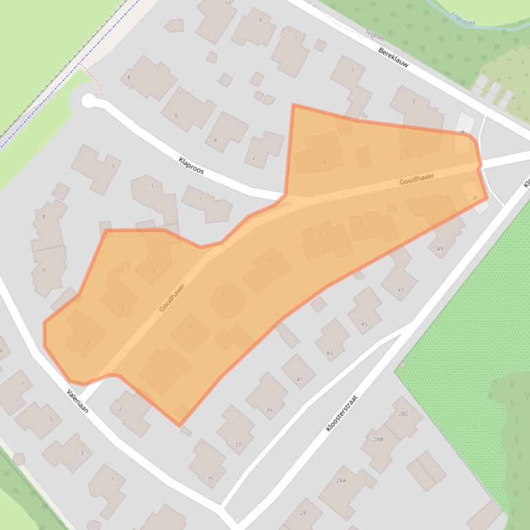 Kaart van postcodegebied 5935CD.