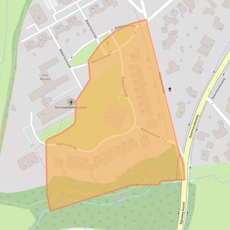 Kaart van postcodegebied 5935CJ.